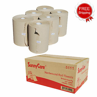 Sunnycare® #5111 Kraft 10" Touchless Paper Towel Rolls 800' Roll - 6 / Case